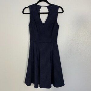 Ted Baker Navy Skater Sleeveless V Neck Cocktail Dress Size1
